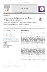 On-orbit electrical power system dataset of 1U CubeSat constellation