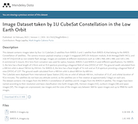 Image Dataset taken by 1U CubeSat Constellation in the Low Earth Orbit