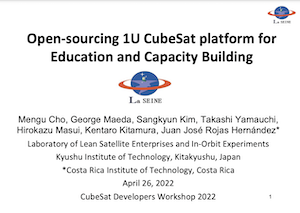 Open-sourcing 1U CubeSat platform for Education and Capacity Building