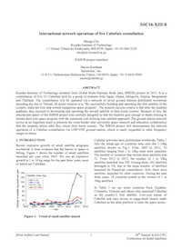 International Network Operations of Five CubeSats Constellation"