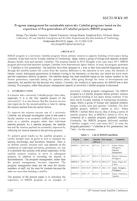 Program Management for Sustainable University CubeSat Programs Based on the Experience of Five Generations of CubeSat Projects, BIRDS Program